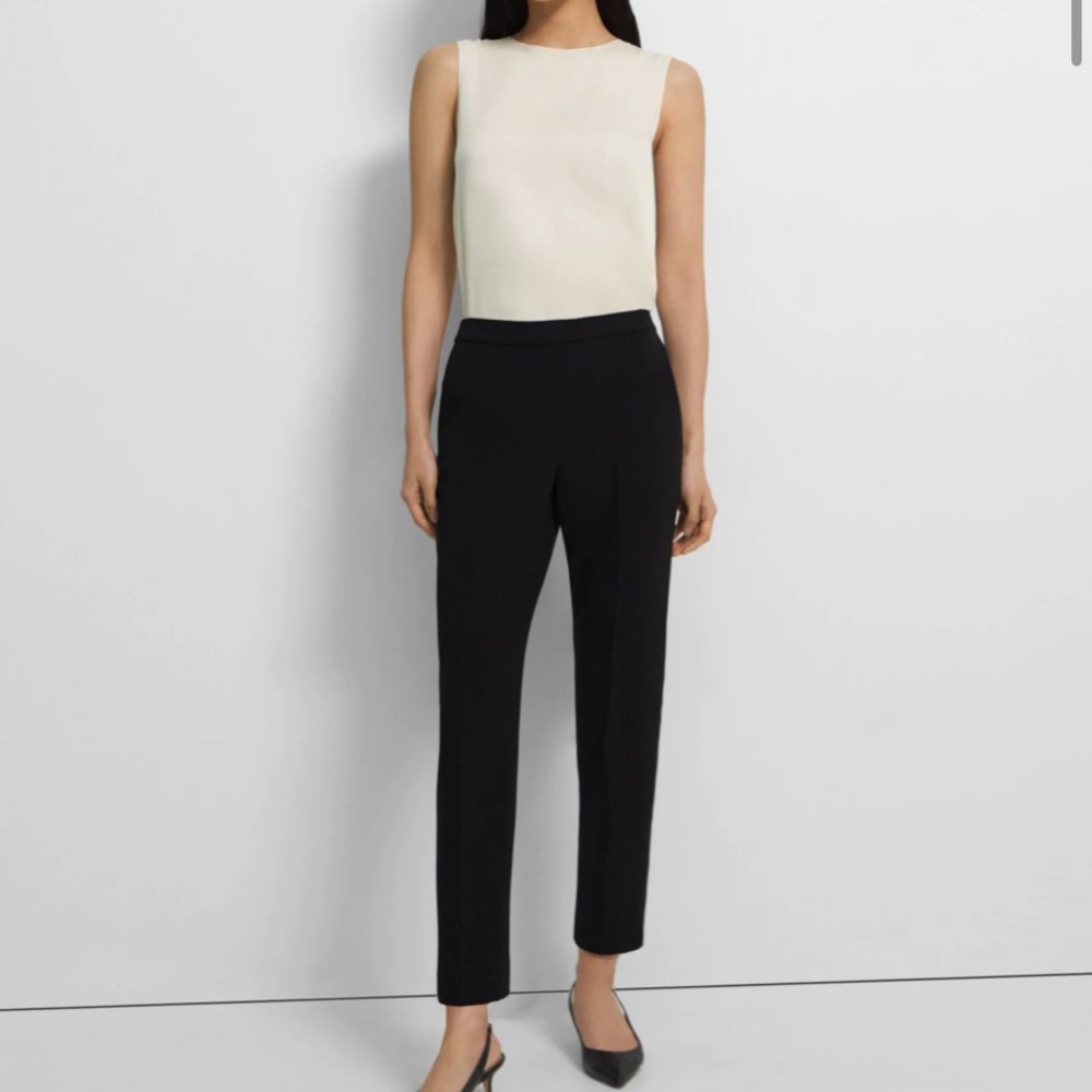 Theory Black Neoteric Navalane Pants 0